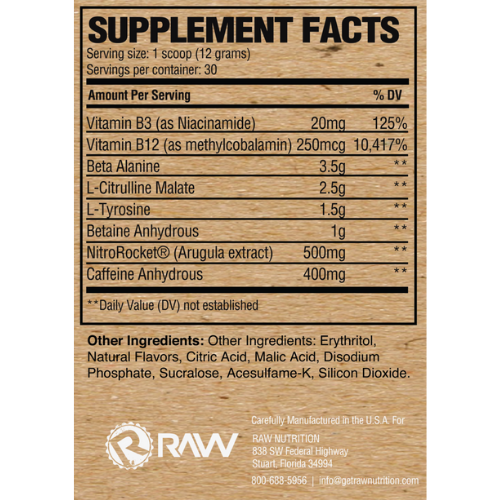 RAW Nutrition Pre Extreme
