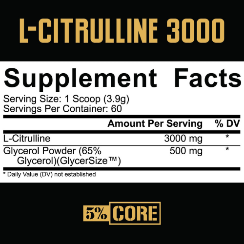 5% Nutrition Core L-Citrulline 3000